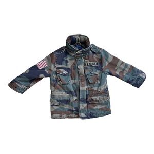 Polo Ralph Lauren Kids Green 2T Cotton Patch Field Coat - Ideal for Fall/Winter